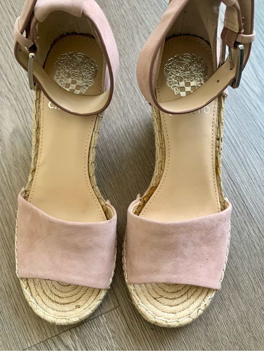 Vince Camuto Light Pink Leera Espadrille Wedge Sandals